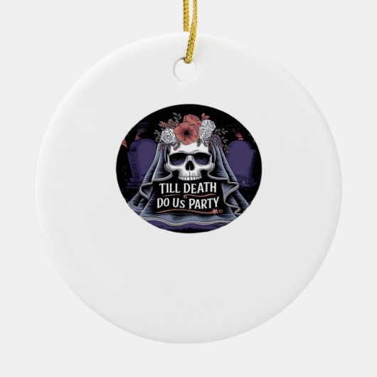 Halloween bruiloft Spooky bruiloft Halloween Party Keramisch Ornament (Voorkant)