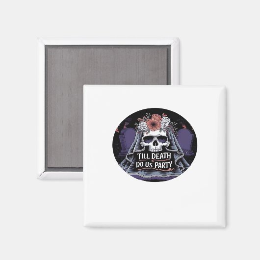 Halloween bruiloft Spooky bruiloft Halloween Party Magneet (Voorkant / Achterkant)