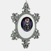 Halloween bruiloft Spooky bruiloft Halloween Party Tin Sneeuwvlok Ornament (Links)