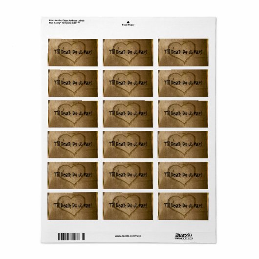 Halloween bruiloft sticker tot Dill Death Do ons P (Full Sheet)