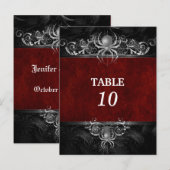 halloween bruiloft tafel nummer Briefkaart (Voorkant / Achterkant)