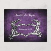 halloween bruiloft tafel nummer Briefkaart (Achterkant)