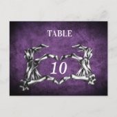 halloween bruiloft tafel nummer Briefkaart (Voorkant)