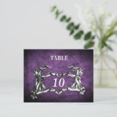 halloween bruiloft tafel nummer Briefkaart (Staand voorkant)