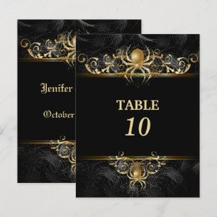 Halloween bruiloft Tafel Nummer Postkaart