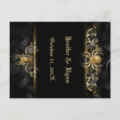 Halloween bruiloft Tafel Nummer Postkaart (Achterkant)