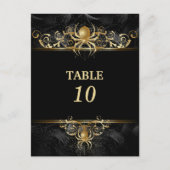 Halloween bruiloft Tafel Nummer Postkaart (Voorkant)