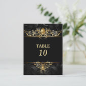 Halloween bruiloft Tafel Nummer Postkaart (Staand voorkant)