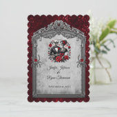 Halloween bruiloft uitnodiging (Staand voorkant)