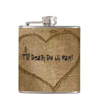 Halloween Bruiloft Vinyl Flask Heupfles