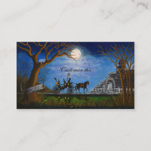 Halloween bruiloft visitekaartje