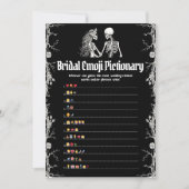 Halloween Bruiloftsfeest Emoji Pictionary Spel Kaart (Voorkant)