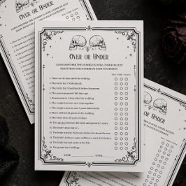 Halloween Bruiloftsfeest Over of Onder Spelkaart Kaart