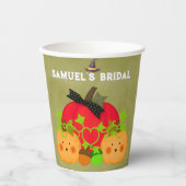 Halloween Bruiloftsfeest Pompoen Koppel Papieren Bekers (Voorkant)