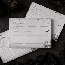 Halloween Bruiloftsfeest Receptkaart