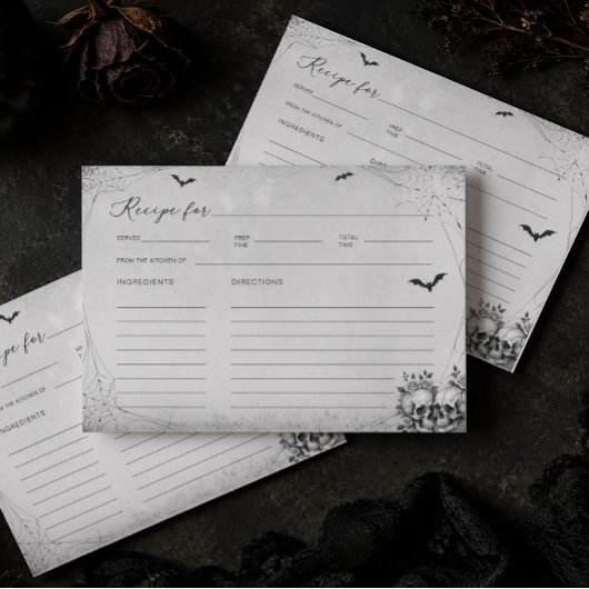 Halloween Bruiloftsfeest Receptkaart Kaart
