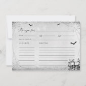 Halloween Bruiloftsfeest Receptkaart Kaart (Voorkant)