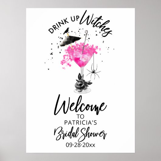 Halloween Bruiloftsfeest Welkomstbord Poster (Voorkant)