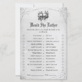 Halloween Bruiloftsfeest 'Zou Zij Liever' Spel