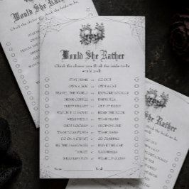 Halloween Bruiloftsfeest 'Zou Zij Liever' Spel