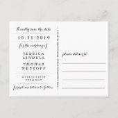 Halloween Bruin Gothic LOVE Save Date Briefkaart (Achterkant)