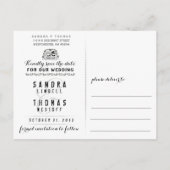 Halloween Bruin Gothic LOVE Save Date Briefkaart (Achterkant)