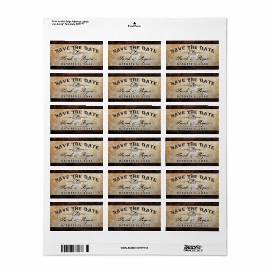 Halloween Bruin Gotisch Skelet Matching Opslaan Da Etiket (Full Sheet)