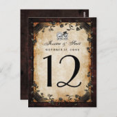 Halloween Bruin Gotische Matching Tafel Aantal Kaa Briefkaart (Voorkant / Achterkant)