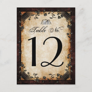Halloween Bruin Gotische Matching Tafel Aantal Kaa Briefkaart