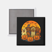 Halloween bruine labrador spooky chocolade geest magneet (Voorkant / Achterkant)