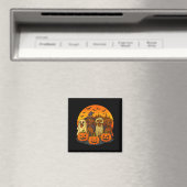 Halloween bruine labrador spooky chocolade geest magneet (Insitu (Vaatwasser))