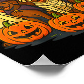 Halloween bruine labrador spooky chocolade poster (Hoek)