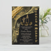 Halloween Brunch & Bubble, Gold Skull Keys, wijn I Kaart (Staand voorkant)