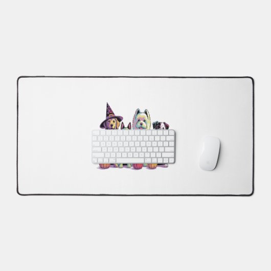 Halloween Brush Squad Hond Bureaumat (Keyboard & Muis)