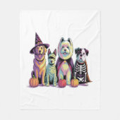 Halloween Brush Squad Hond Fleece Deken (Voorkant)