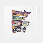 Halloween Brush Squad Hond Fleece Deken (Voorkant (Horizontaal))