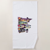 Halloween Brush Squad Hond Strandlaken (Voorkant)