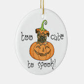 Halloween Brussels Griffon Ceramic Ornament (Rechts)