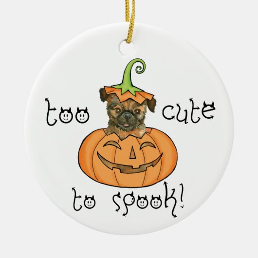 Halloween Brussels Griffon Ceramic Ornament (Voorkant)