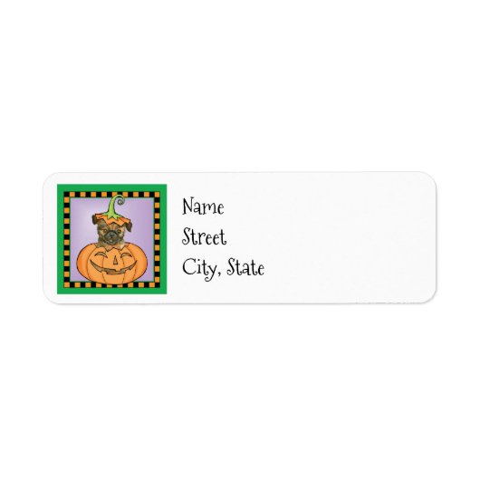 Halloween Brussels Griffon Label (Voorkant)