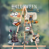 Halloween Bucket List | Waterverf Illustraties Acryl Bord (Neutraal)