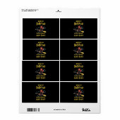 Halloween Buckle Up Buttercup witch Switch Etiket (Full Sheet)