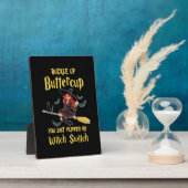 Halloween Buckle Up Buttercup witch Switch Fotoplaat (Zijkant)