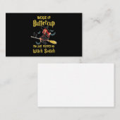Halloween Buckle Up Buttercup witch Switch Visitekaartje (Voorkant / Achterkant)