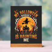 Halloween Budget Spukhuis Acryl Bord (Neutraal)
