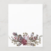 Halloween Budget Vrijgezellenfeest Floral Uitnodig (Achterkant)