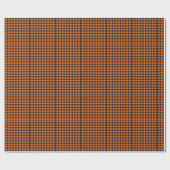 Halloween Buffalo Plaid Classic Orange & Black Cadeaupapier (Vlak)