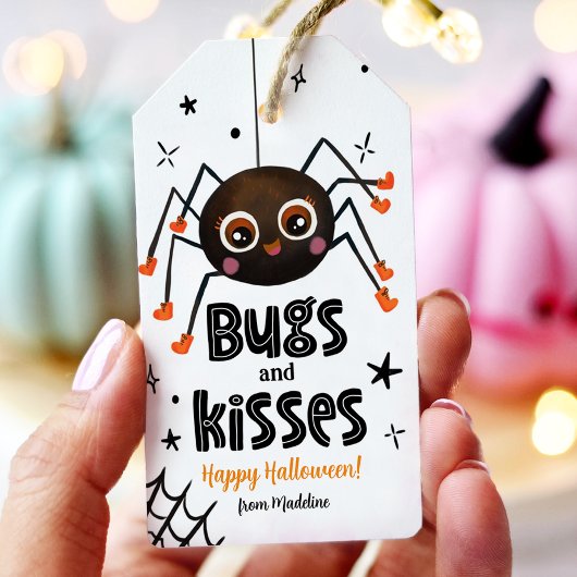 Halloween Bugs and Kisses Spider Trick or treat Cadeaulabel