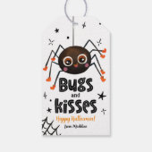 Halloween Bugs and Kisses Spider Trick or treat Cadeaulabel (Achterkant)