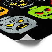 Halloween Building Brick Head Shirt Adult Men Kids Poster (Hoek)